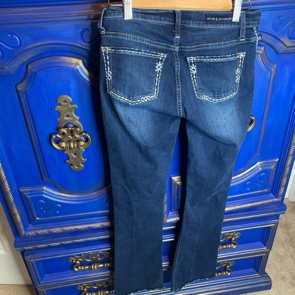 Rock & Republic LowRise Stretch Jeans Kasandra Sz4 - Picture 2 of 3